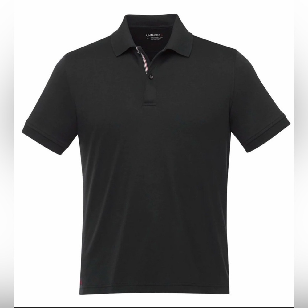 UNTUCKit Damaschino Polo Shirt Black‎ Short Sleeve Size S